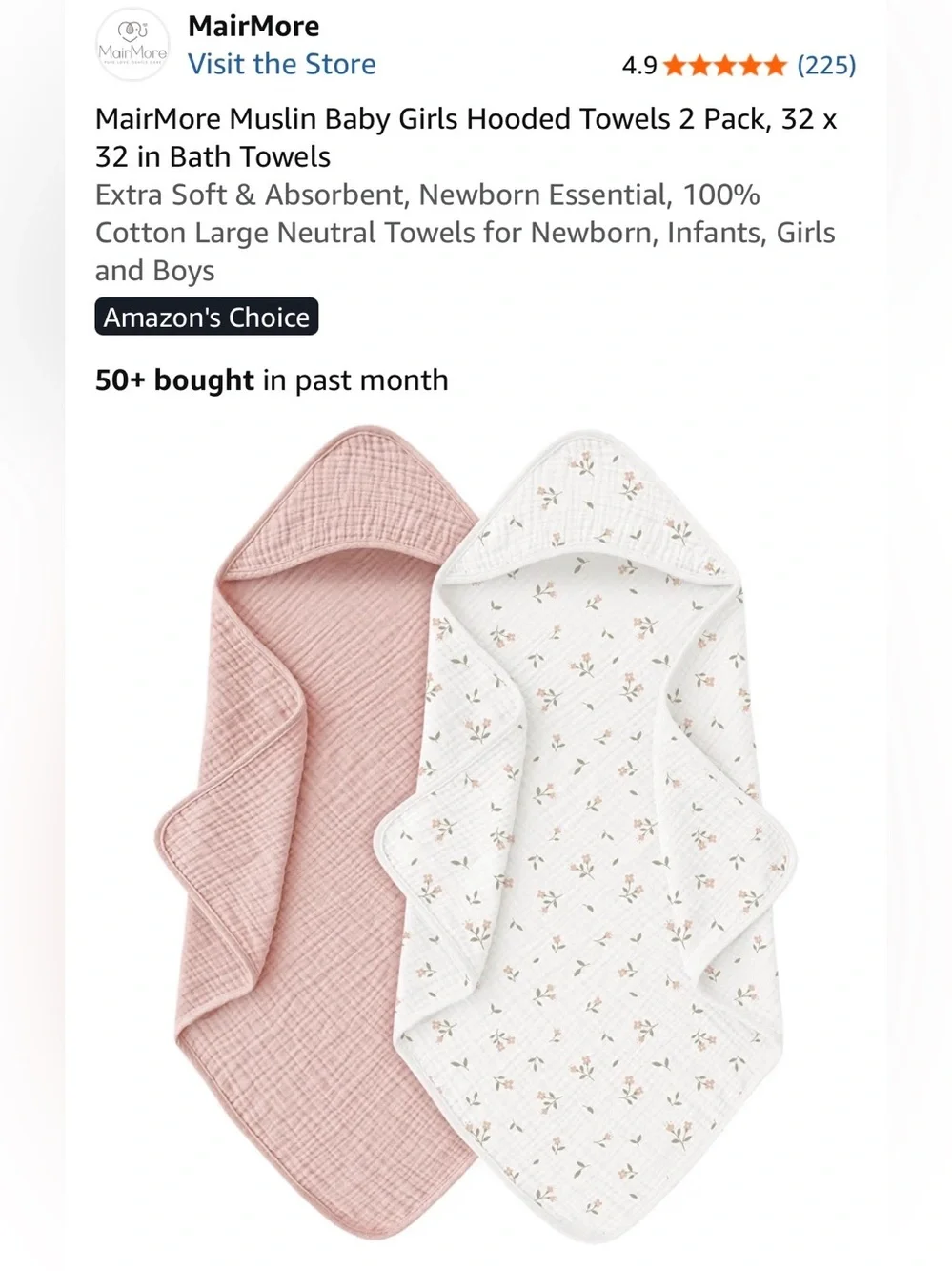 Hooded Baby Bath Towels